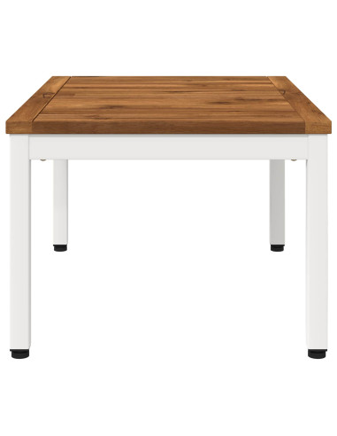 Tavolino da salotto Naturale e Bianco 49 x 68,5 x 36 cm