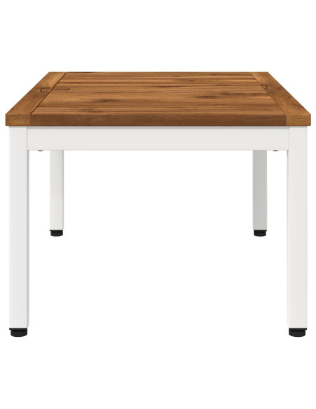 Tavolino da salotto Naturale e Bianco 49 x 68,5 x 36 cm