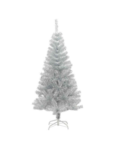 Albero di Natale con 150 LED con supporto Argento 150 cm PET