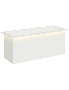 Fioriera da giardino con LED Bianco 40 x 100 x 40 cm Acciaio 2