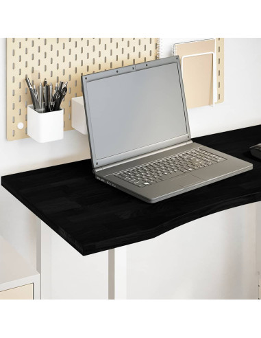 Piano Scrivania Marrone Scuro 100x60x2,5 cm in Rovere Massello