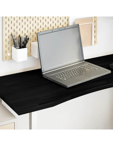 Piano Scrivania Marrone Scuro 120x60x2,5 cm in Rovere Massello