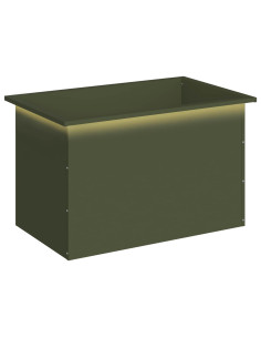 Fioriera da giardino con LED Verde Oliva 50 x 80 x 48 cm 2