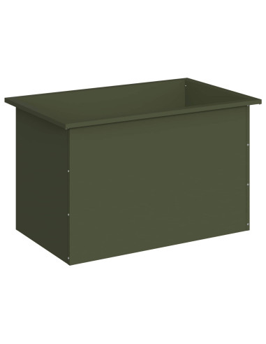 Fioriera da giardino con LED Verde Oliva 50 x 80 x 48 cm