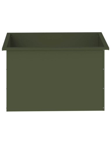 Fioriera da giardino con LED Verde Oliva 50 x 80 x 48 cm
