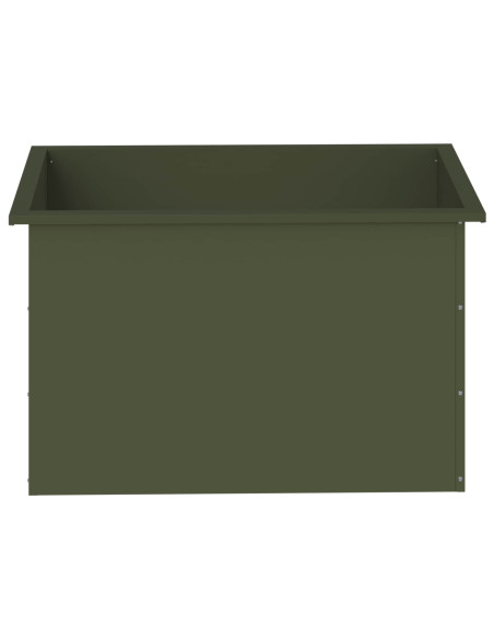 Fioriera da giardino con LED Verde Oliva 50 x 80 x 48 cm
