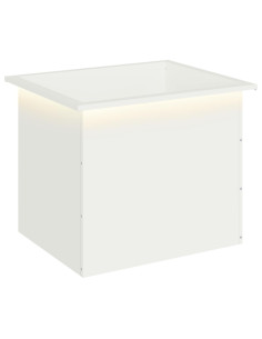 Fioriera da giardino con LED Bianco 50 x 60 x 48 cm Acciaio 2