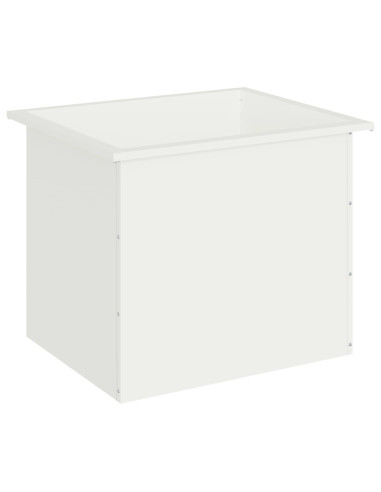 Fioriera da giardino con LED Bianco 50 x 60 x 48 cm Acciaio