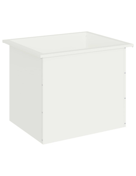Fioriera da giardino con LED Bianco 50 x 60 x 48 cm Acciaio