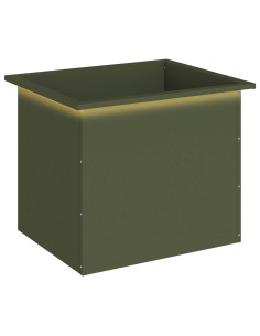 Fioriera da giardino con LED Verde Oliva 50 x 60 x 48 cm 2