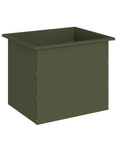 Fioriera da giardino con LED Verde Oliva 50 x 60 x 48 cm