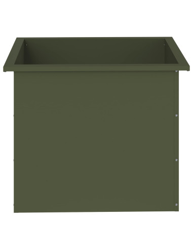 Fioriera da giardino con LED Verde Oliva 50 x 60 x 48 cm