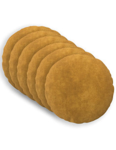 Federa 6 pcs HEERLEN Giallo Ø 30 cm Fleece in microfibra
