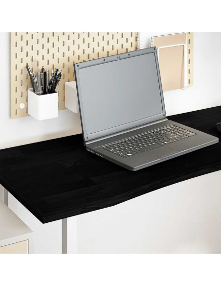 Piano Scrivania Marrone Scuro 140x60x2,5 cm in Rovere Massello