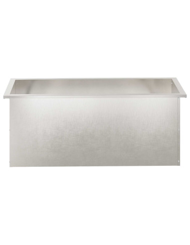Fioriera da giardino con LED 2 pz Argento 40 x 100 x 40 cm