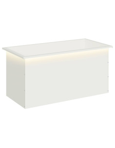 Fioriera da giardino con LED Bianco 50 x 100 x 48 cm Acciaio 2