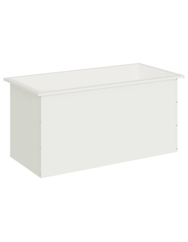 Fioriera da giardino con LED Bianco 50 x 100 x 48 cm Acciaio