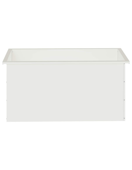 Fioriera da giardino con LED Bianco 50 x 100 x 48 cm Acciaio