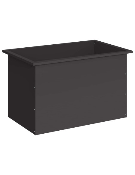 Fioriera da giardino con LED Nero 50 x 80 x 48 cm Acciaio