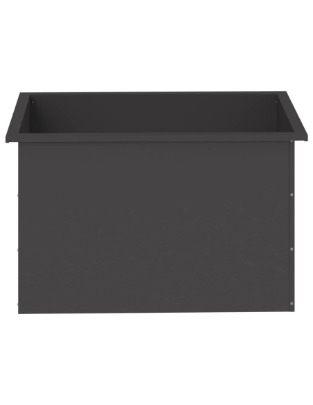 Fioriera da giardino con LED Nero 50 x 80 x 48 cm Acciaio