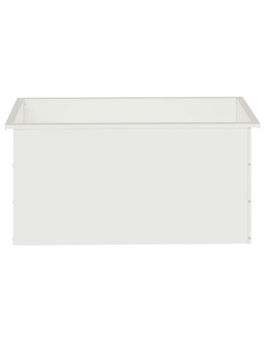 Fioriera da giardino con LED 2 pz Bianco 50 x 100 x 48 cm