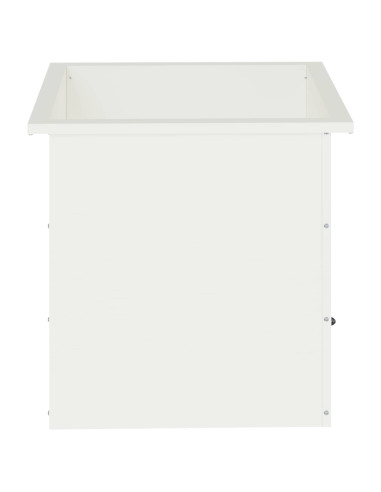 Fioriera da giardino con LED 2 pz Bianco 50 x 50 x 48 cm