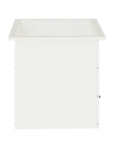 Fioriera da giardino con LED 2 pz Bianco 50 x 50 x 48 cm