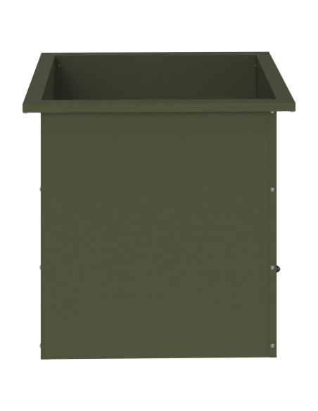 Fioriera da giardino con LED Verde Oliva 50 x 50 x 48 cm