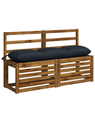 Cuscini per Panchina a 2 Pezzi VIANEN 100% Poliestere Blu Scuro