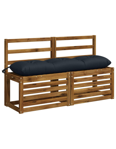 Cuscini per Panchina a 2 Pezzi VIANEN 100% Poliestere Blu Scuro