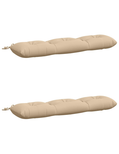Cuscini per Panchina a 2 Pezzi VIANEN 100% Poliestere Crema