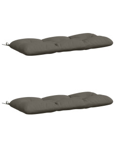 Cuscini per Panchina a 2 Pezzi VIANEN 100% Poliestere Grigio 2