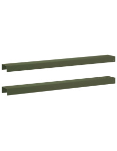 Profilo di copertura per giardino 2 pz 100 x 10 x 5 cm Acciaio 2