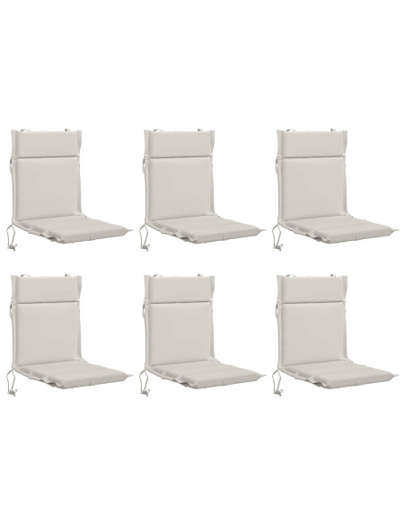 Cuscini per Sedia Alta in 6 Pezzi GEMERT 6 pcs 100% Poliestere