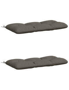 Cuscini per Panchina a 2 Pezzi VIANEN 100% Poliestere Grigio 2
