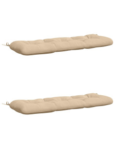 Cuscini per Panchina a 2 Pezzi VIANEN 100% Poliestere Crema 2