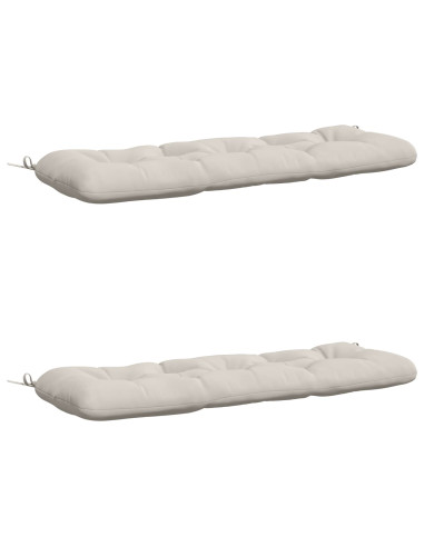 Cuscini per Panchina a 2 Pezzi VIANEN 100% Poliestere Bianco