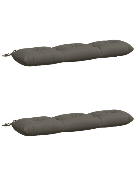 Cuscini per Panchina a 2 Pezzi VIANEN 100% Poliestere Grigio