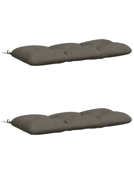 Cuscini per Panchina a 2 Pezzi VIANEN 100% Poliestere Grigio