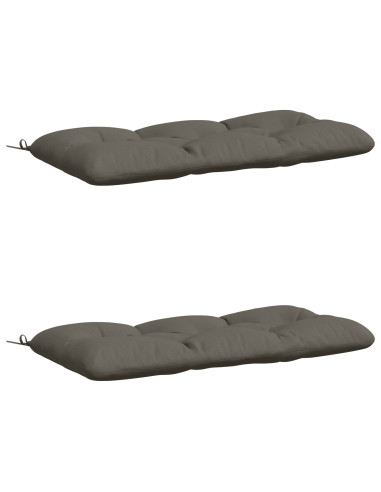 Cuscini per Panchina a 2 Pezzi VIANEN 100% Poliestere Grigio