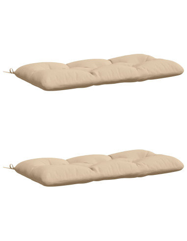 Cuscini per Panchina a 2 Pezzi VIANEN 100% Poliestere Crema