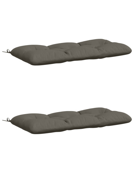Cuscini per Panchina a 2 Pezzi VIANEN 100% Poliestere Grigio