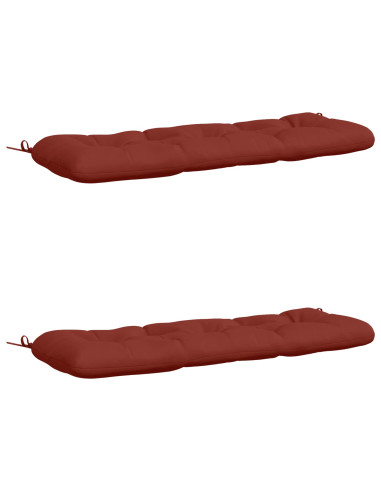Cuscini per Panchina a 2 Pezzi VIANEN 100% Poliestere Rosso