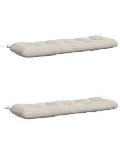 Cuscini per Panchina a 2 Pezzi VIANEN 100% Poliestere Bianco 2