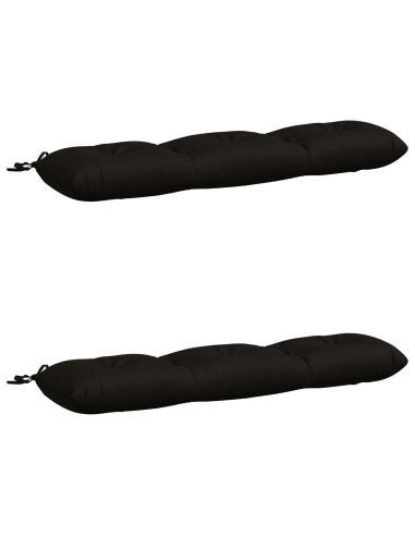 Cuscini per Panchina a 2 Pezzi VIANEN 100% Poliestere Nero