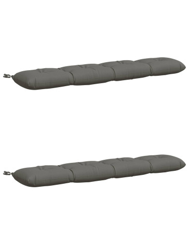 Cuscini per Panchina a 2 Pezzi VIANEN 100% Poliestere Grigio