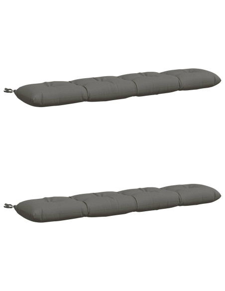 Cuscini per Panchina a 2 Pezzi VIANEN 100% Poliestere Grigio