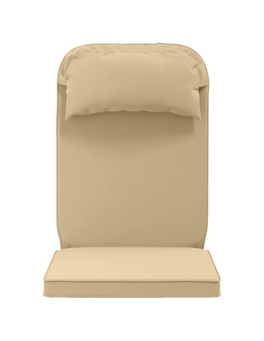 Cuscino per Lounger Sole 100% Poliestere Beige 55 x 124 x 5 cm
