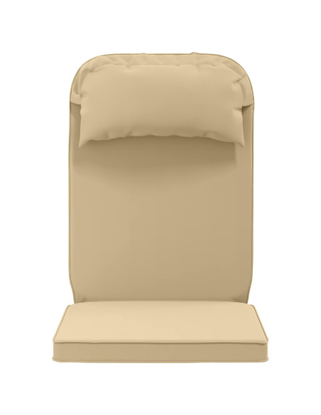 Cuscino per Lounger Sole 100% Poliestere Beige 55 x 124 x 5 cm
