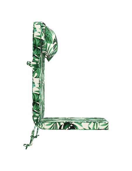 Cuscino per Lounger Sole 100% Poliestere Motivo a Foglie